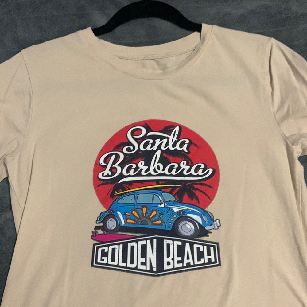 Tan Santa Barbara Golden Beach T-Shirt